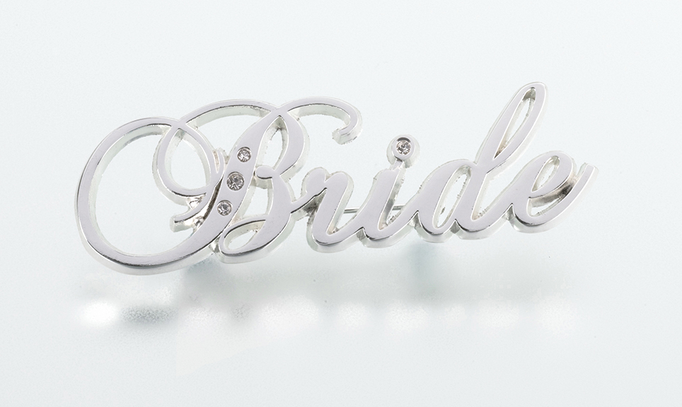 Rhinestone Bride Pin