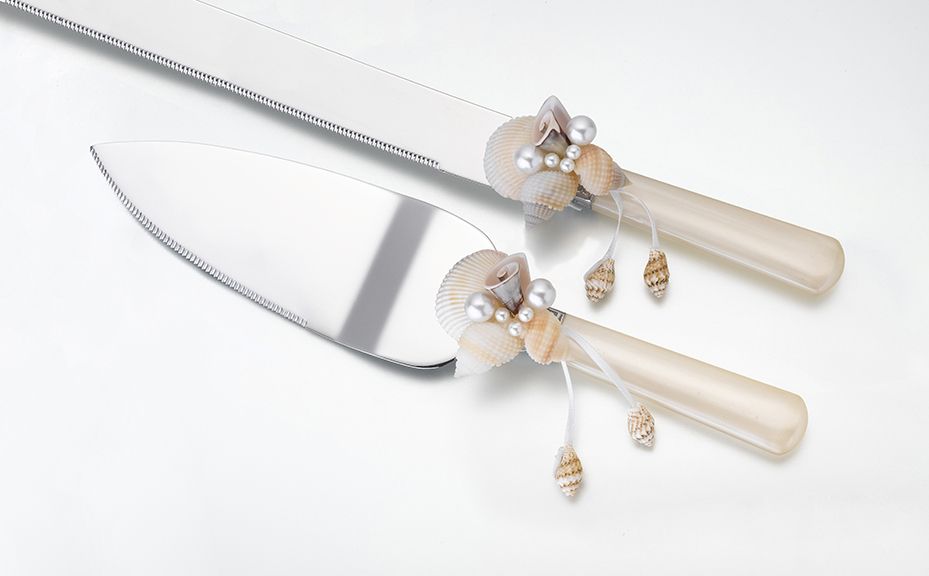 Seashell Knife and Server Set