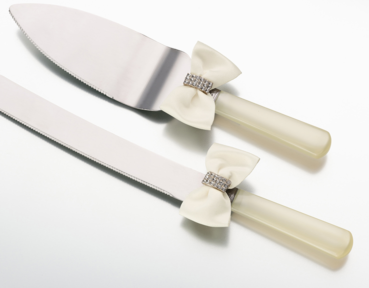 Ivory Sash Knife and  Cake Server