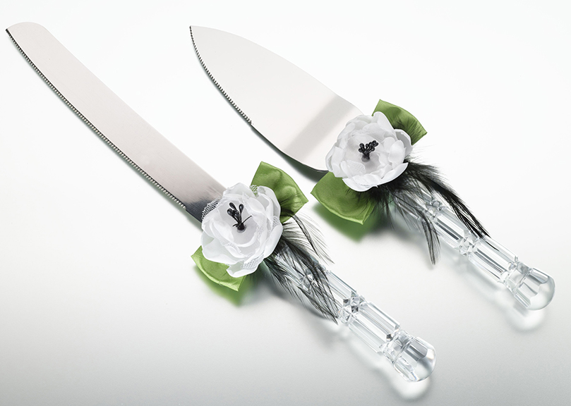 Green/Black Knife & Server Set