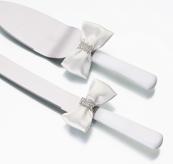 Cream Sash Knife and  Cake Server