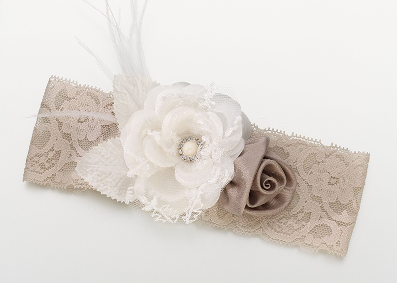 Vintage Wide Garter-Taupe