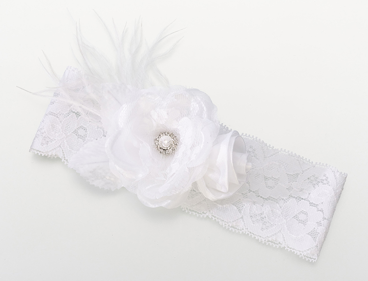 Vintage Wide Garter-White