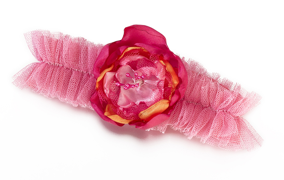 Hot Pink/Orange Tulle Garter