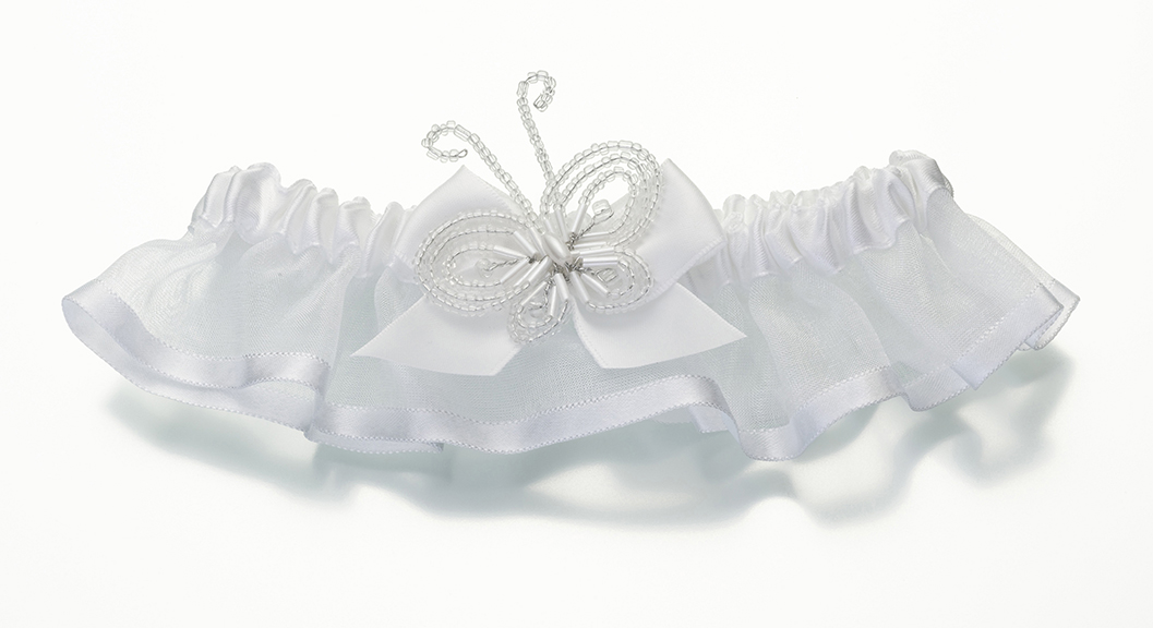 Butterfly Garter White