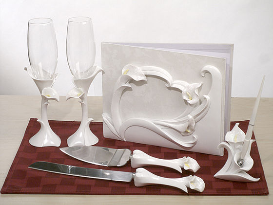 Calla Lily Theme Bridal Accessories Set