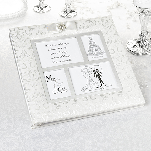 White Brocade Photo Album