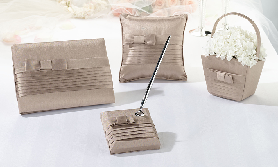 Taupe Silk Bow Collection