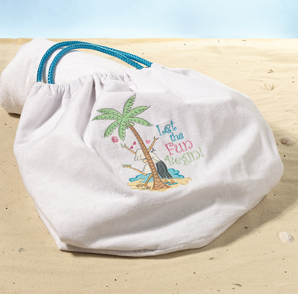 Let the Fun Begin White Beach Bag