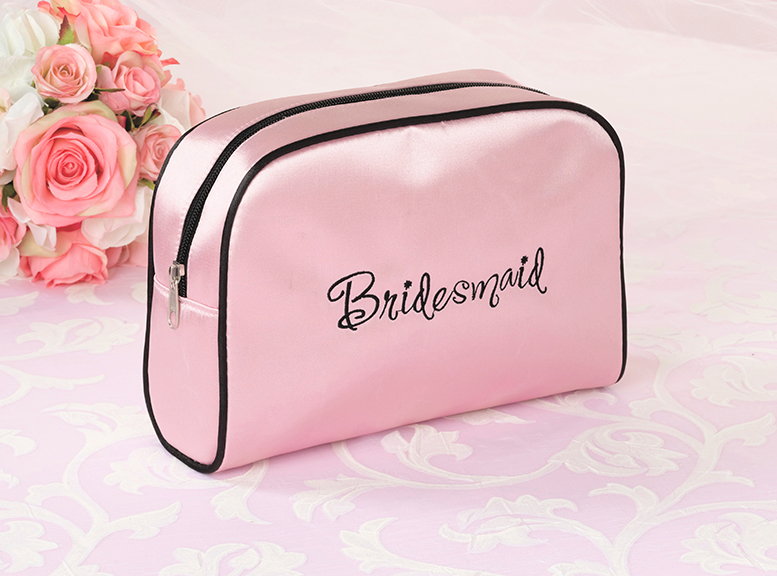 Bridesmaid Pink Satin Travel Bag