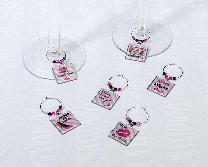 Bachelorette Party Wine Charms (Set of 6)