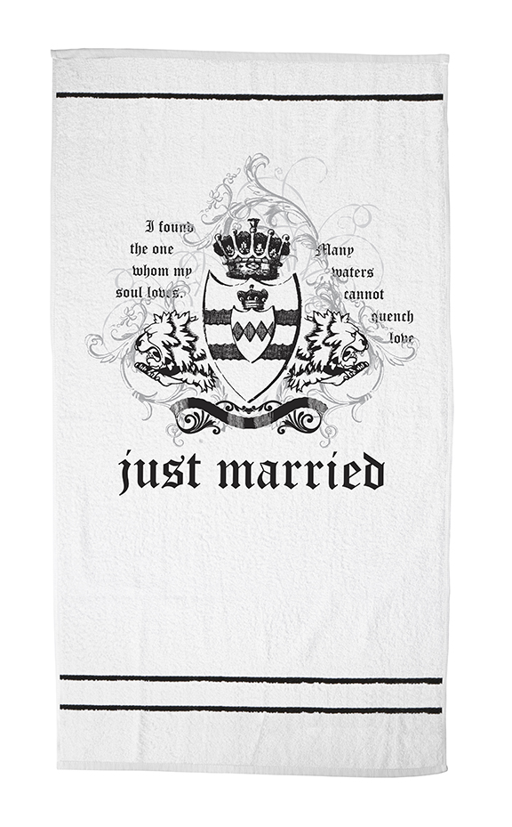 Just Married Beach Towel -Shield & Lion