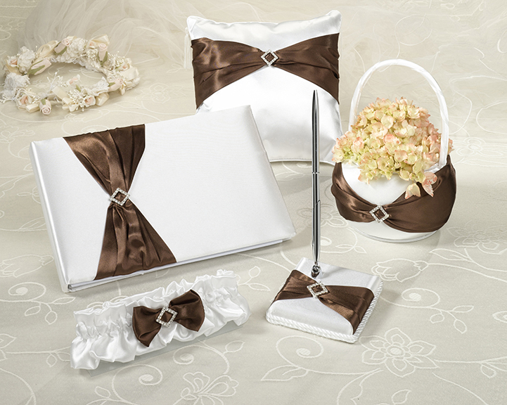 Brown Satin Wedding Set