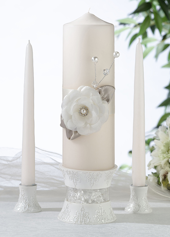 Taupe Rose Candle Set