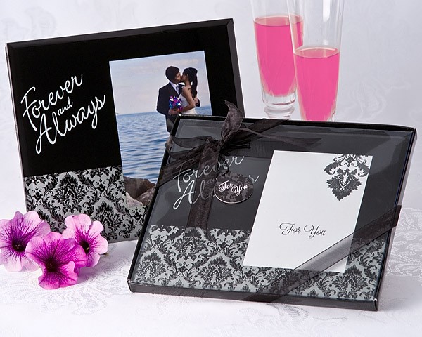 "Forever & Always" Damask Photo Frame Favor
