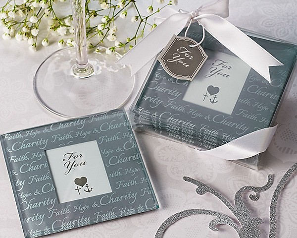 "Faith, Hope & Charity" Photo Coasters (Set of 4)