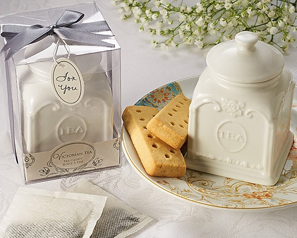 "Victorian Tea" Porcelain Tea Caddy