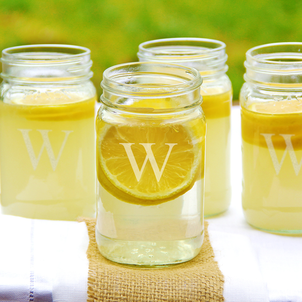 Personalized 16oz. Mason Jars (Set of 4)