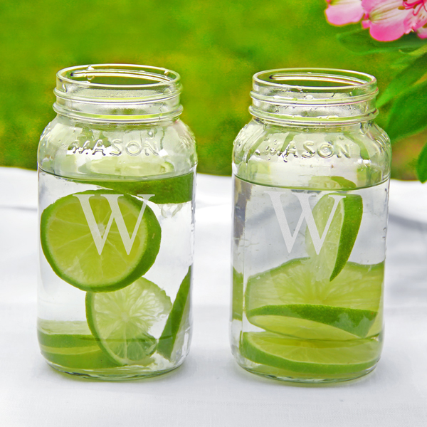 Personalized 26oz. Mason Jars (Set of 2)