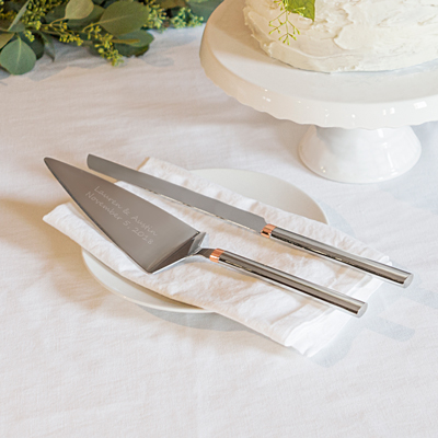 Personalized Rose Gold Serving Set