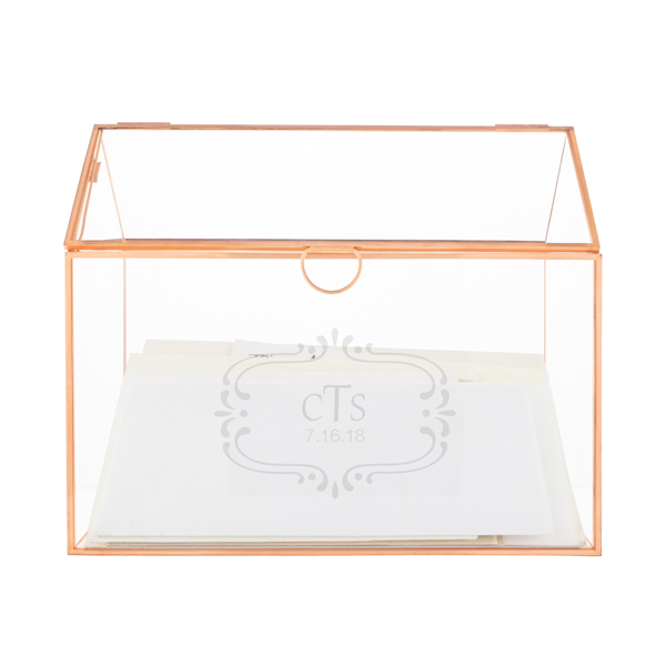 Personalized Glass Terrarium Reception Gift Card Holder