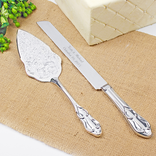 Personalized  Vintage Cake Server Set
