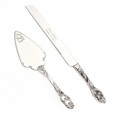 Personalized Satin Finish Cake Server Set