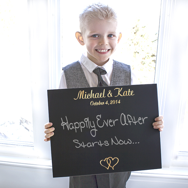 Custom Ring Bearer Wedding Chalkboard Sign