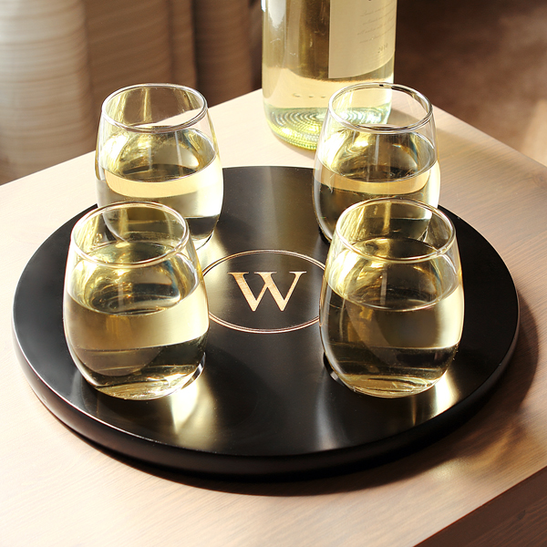 Round Wine Flight Sampler w/ 4pc. Glass Set