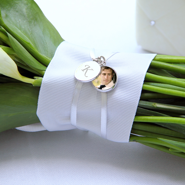 Personalized Bridal Bouquet Locket Charm Bracelet