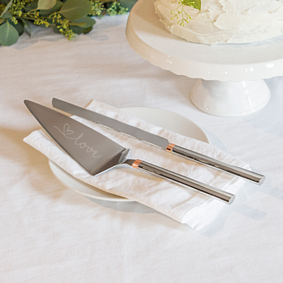 Rose Gold Love Serving Set