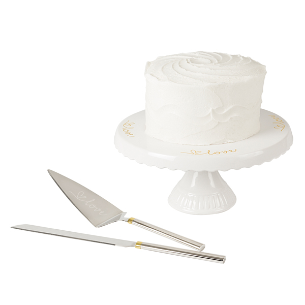 Love Cake Stand and Server Set