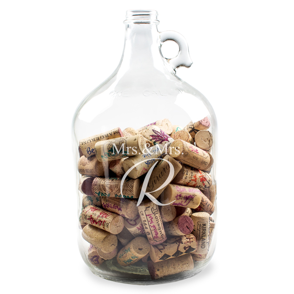Mrs. & Mrs. Wedding Wishes in a Bottle Guest Book