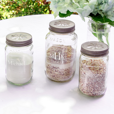 Personalized Mason Jar Sand Ceremony Set