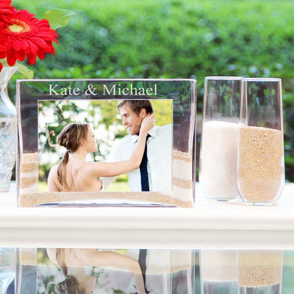 Personalized Sand Ceremony Photo Vase Unity Set