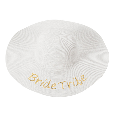Gold Sequin Bride Tribe Sun Hat