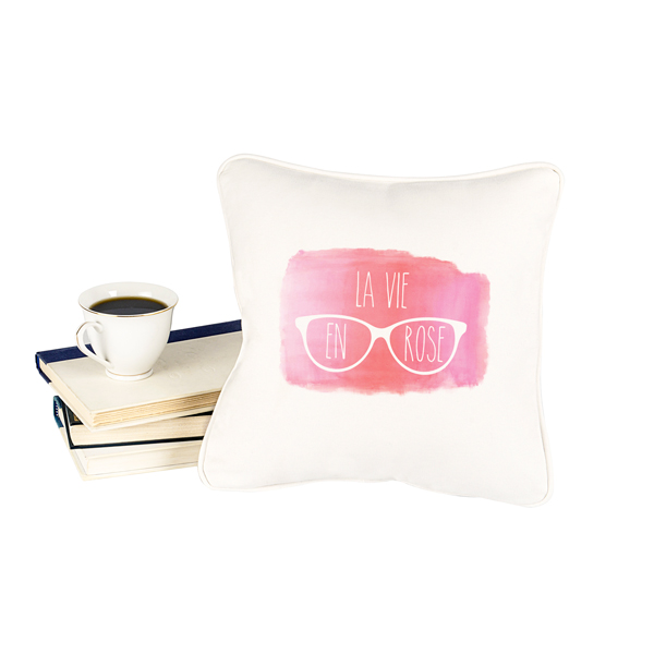 La Vie en Rose Throw Pillow