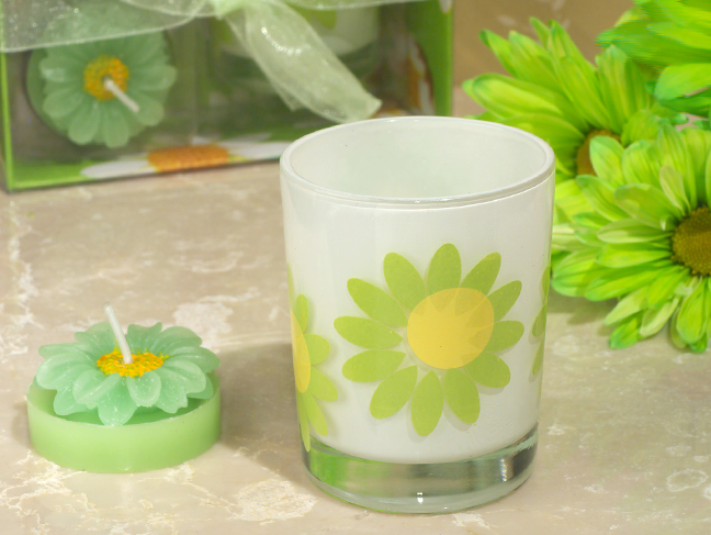 Floral Spring theme votive candle holder