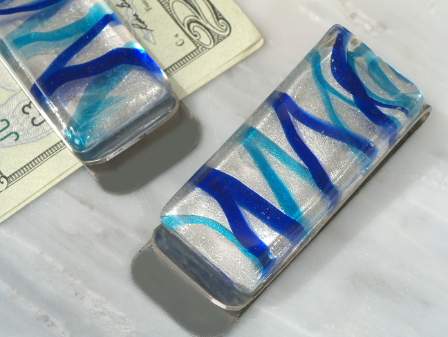 Murano art deco Money clip