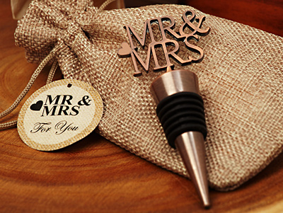 Copper Elegance Mr. and Mrs. Bottle stopper