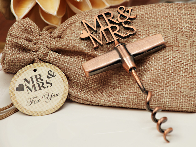 Copper Elegance Mr. and Mrs. Wine opener