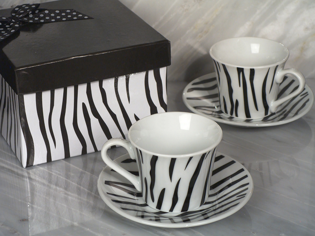 Stylish Espresso coffee collection -Zebra Design
