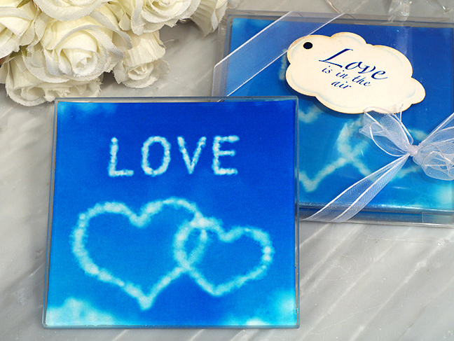 Love Is In The Air Glass Coasters
