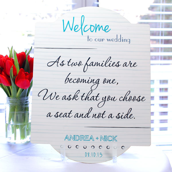 Wedding Reception Seating Chart Sign