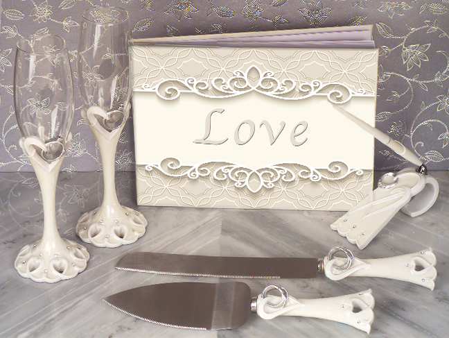 Elegant Love Wedding Accessory Set