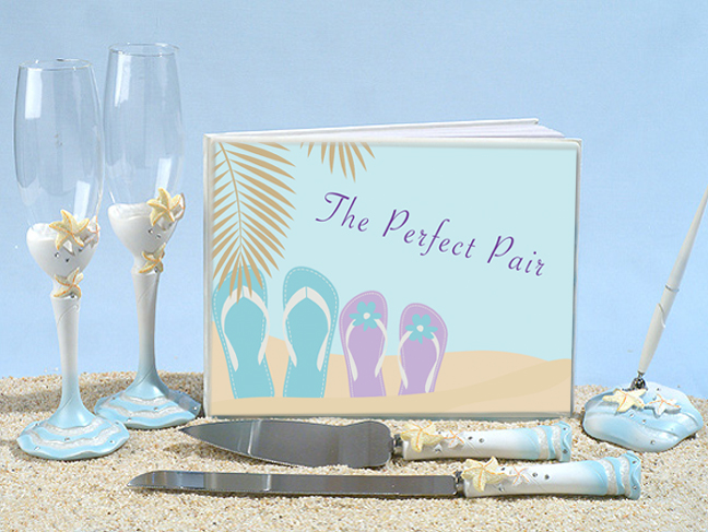 Perfect Pair Flip Flops Wedding Accessory Set