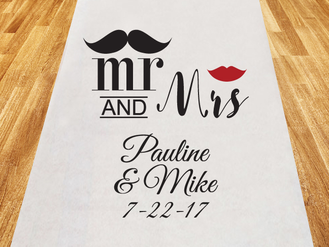 Mr. and Mrs. Personalized Aisle Runner