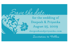 Damask Save The Date Magnets