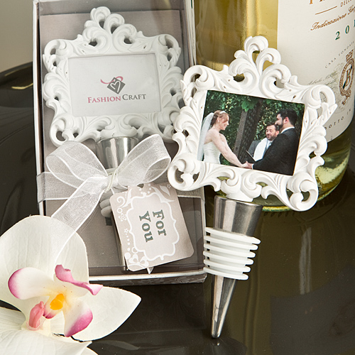 Baroque Styled Place Card / Photo Holder with Bottle Stopper