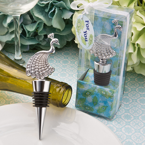 Stunning Peacock Bottle Stoppers